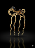 Hair comb with dichroic glass