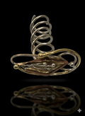 Large hair screw with lilly flower