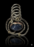 Large hair screw with blue sodalite stone