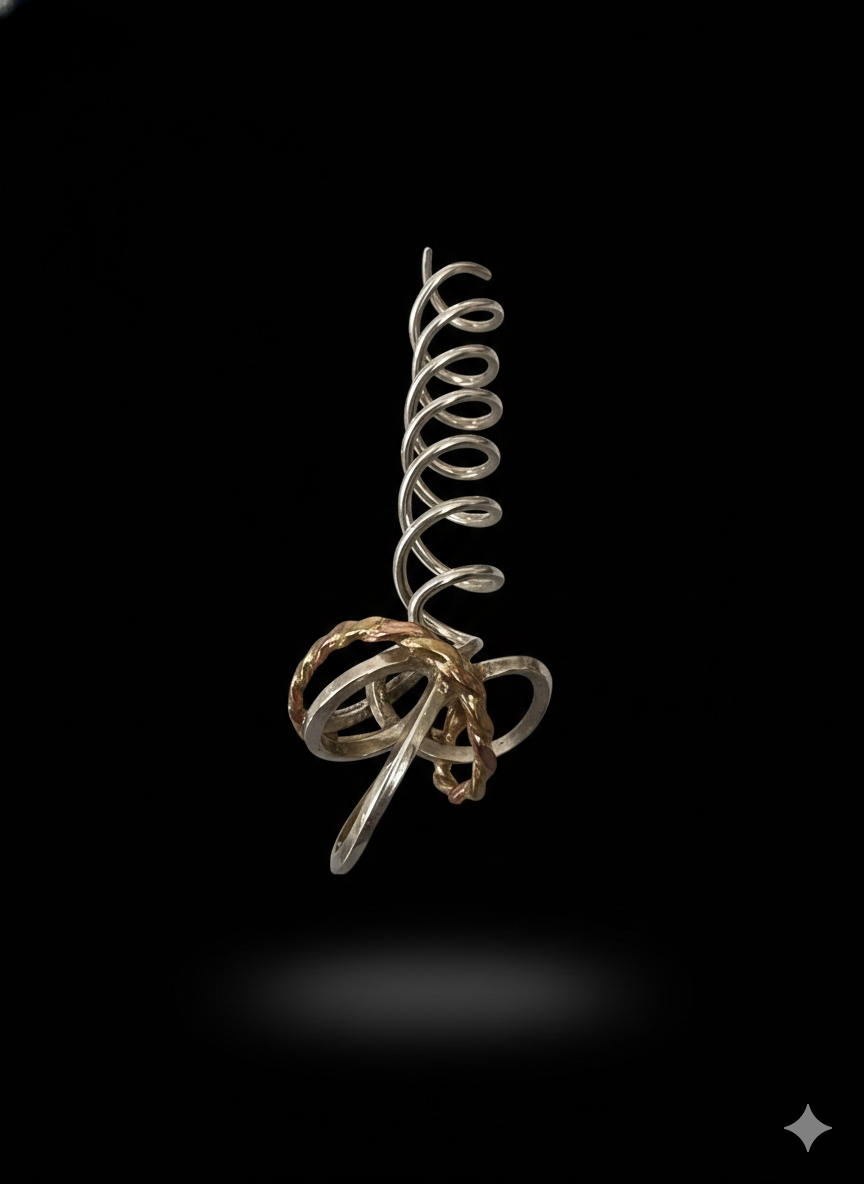 Small hair screw, mixed metals