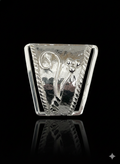Small scarf ring, silver plated