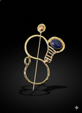 Scarf pin mixed metals